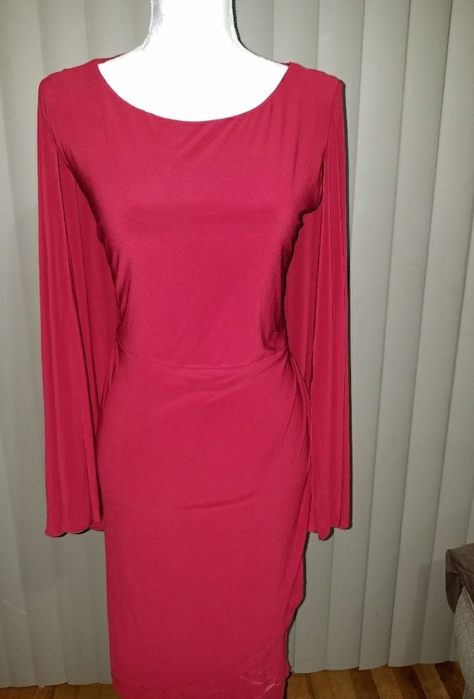 WOMEN'S RED CAPE DRESS